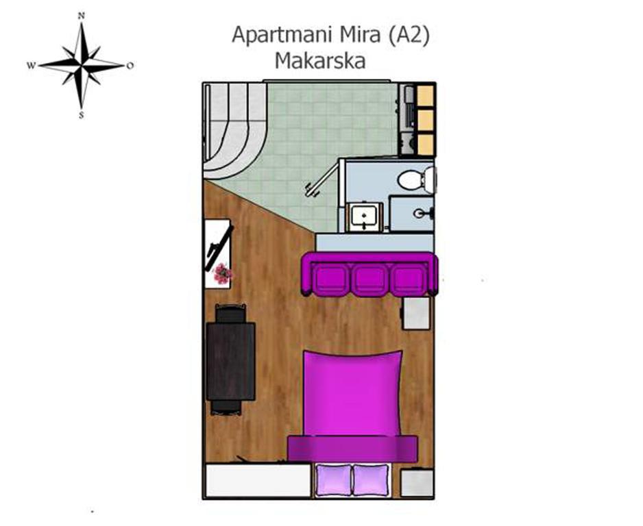 Apartments Mira Makarska Szoba fotó